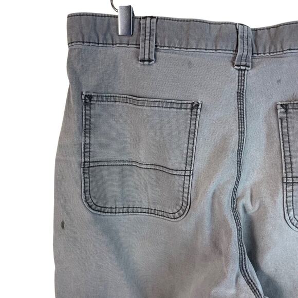 Carhartt Gray Relaxed Fit Distressed Stained Jeans Size 34 - Picture 10 of 11